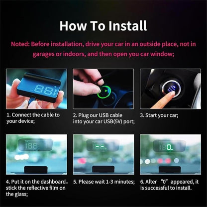 Head-Up Display Car GPS Digital Speedometer