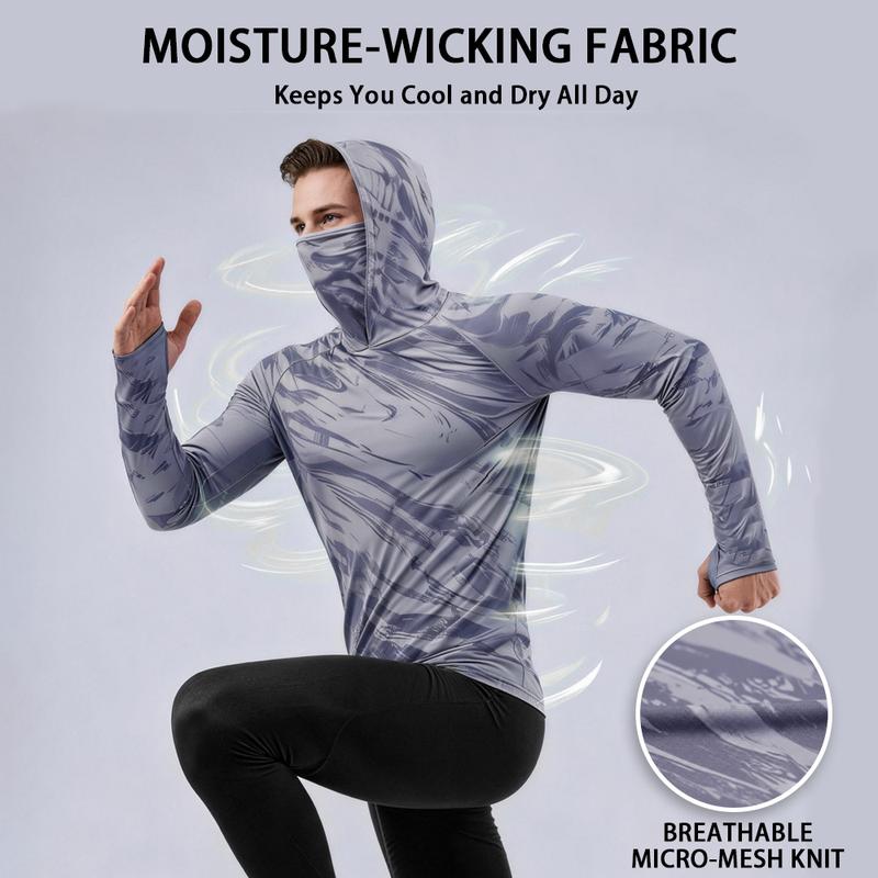 Men's Quick-Dry Tactical Hoodie with Face Covering (5-Pack)