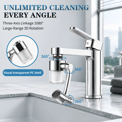 360° Swivel Faucet Filter Set with 3 Replacement Cartridges