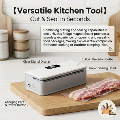 🔥 Early Black Friday Deal🔥Rechargeable Mini Bag Heat Sealer-Cutter with 3.94'' Heating Strip
