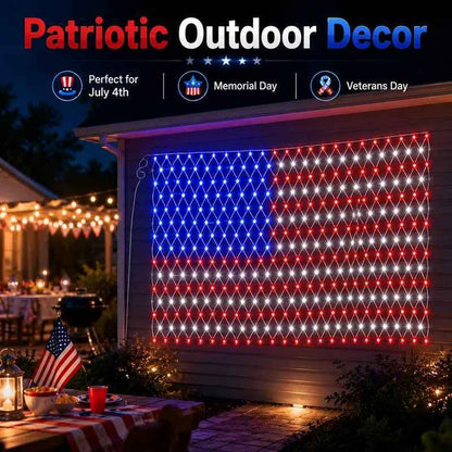 🤩July 4th 49% Off Sale💝250th Anniversary-Solar American Flag Lights Outdoor