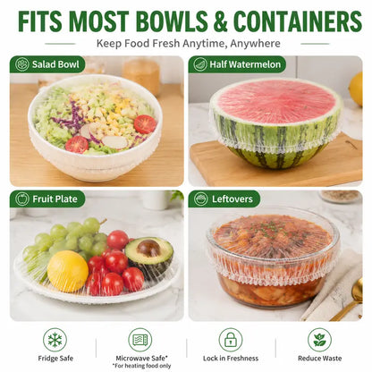 🔥Hot Sale 🔥 100PCS Disposable Stretch Food Covers for Bowls & Plates