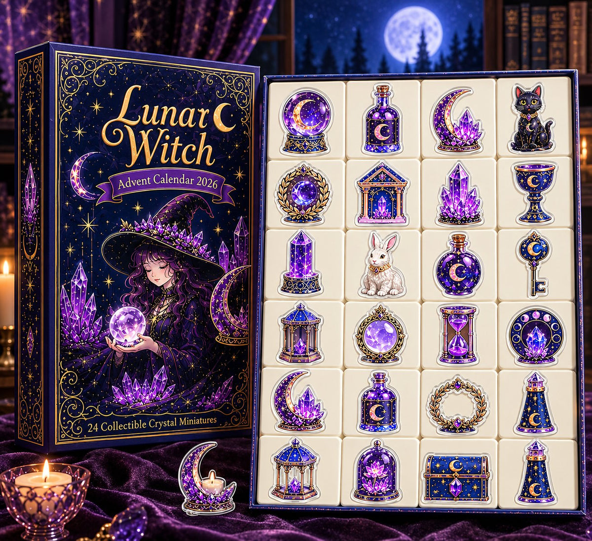 ⏳2D- 49% OFF – 🔮 2026 Crystal Witch Advent Calendar | 24 Days of Mystical Miniatures, Crystal-Inspired Surprises & Witchy Fantasy Charm ✨