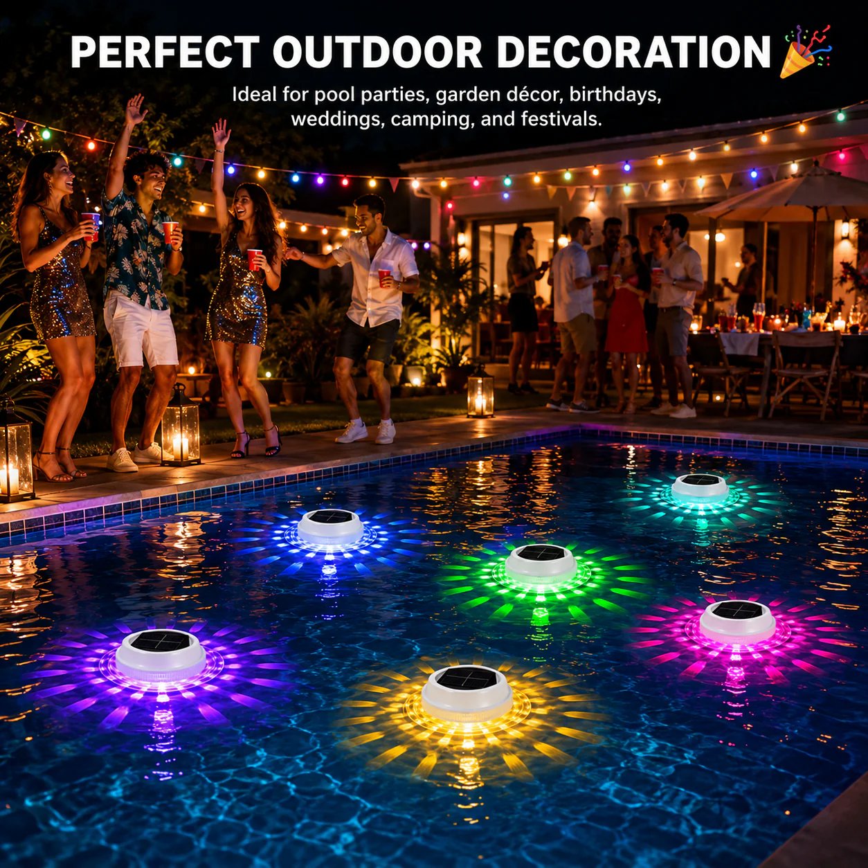 Solar Floating Pool RGB Light (Pack Of 2)