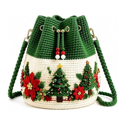 🎄3D Christmas Crochet Bucket Bag