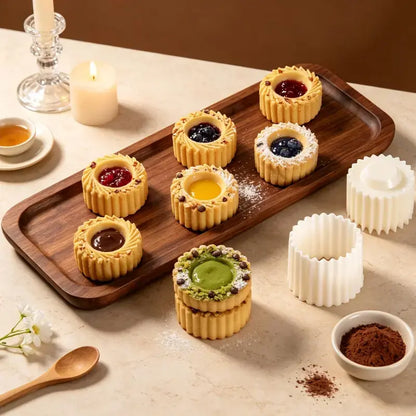 ✨🍪Sunflower-Patterned Round Hand-Press Mooncake Mold