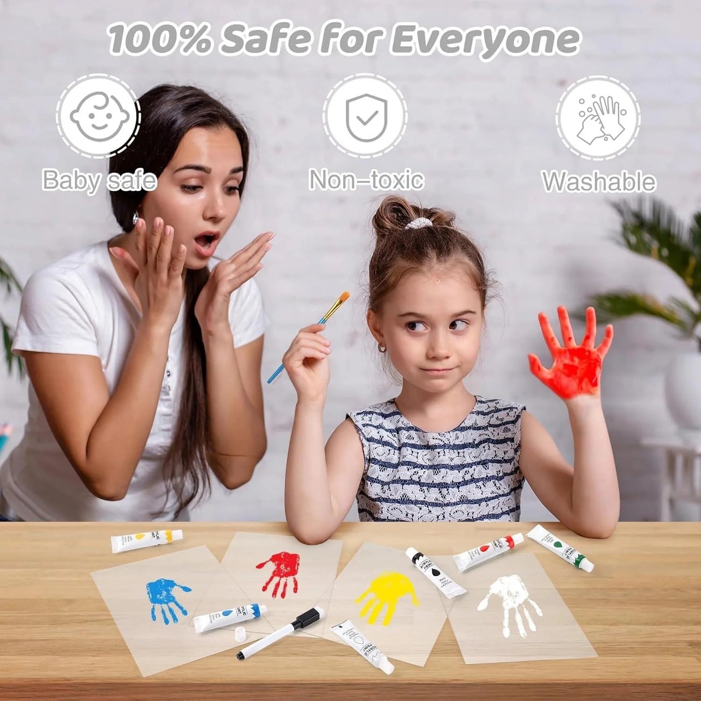 DIY Handprint Keepsake Kit for Family – Clay Imprint Craft Frame for Couple, Parent & Child – Creative Gift