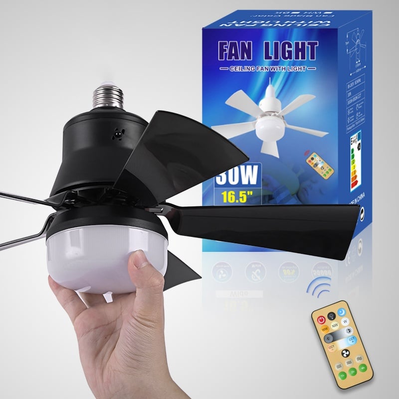 ⏳LAST DAY SALE 49% OFF with FREE GIFT!🔥40W LED Ceiling Fan Light – 20.5” Ultra-Quiet with Remote 🎯 | E27 + FREE B22 Adapter 🔌 | For Bedroom 😴, Kitchen 👩‍🍳 & Garage 🛠️ – UK Ready! 🇬🇧