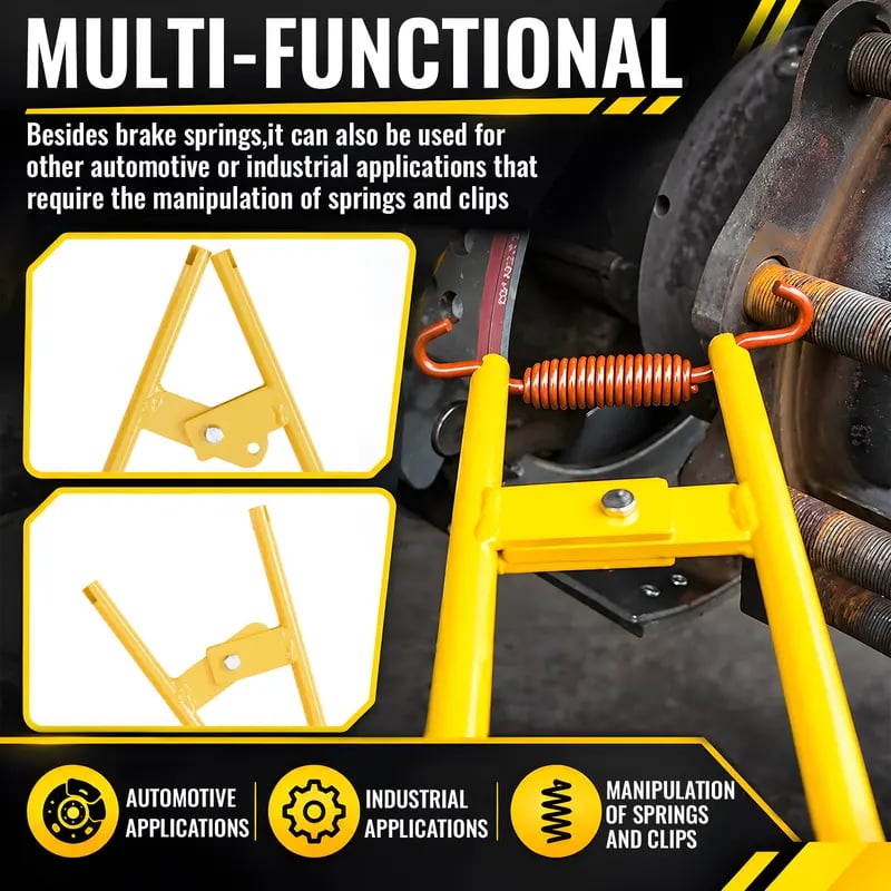 Truck Brake Spring Tool LT890 Heavy Duty Truck Brake Spring Slack Adjustable Tool Anchor Pin Spings Installer for Semi Trucks Brake Spring Pliers Air Drum Brake Shoe Spring Tool