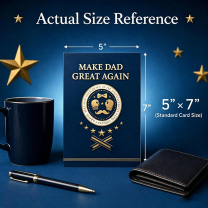 "Make Dad Great Again" Funny Talking Father's Day Card 🎙️👑