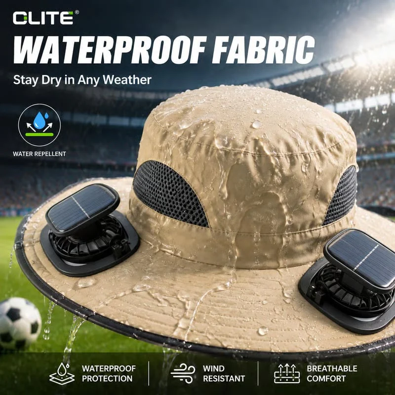 🔥Premium Solar Fan Wide Brim Hat❄️ Instant Cooling& Full UV Protection🏕️ Perfect for Fishing, Hiking & Gardening