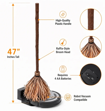 💥Halloween Sale 50% OFF🧙‍♀️🪄Floating Witch's Broom – Haunted Dancing Broom