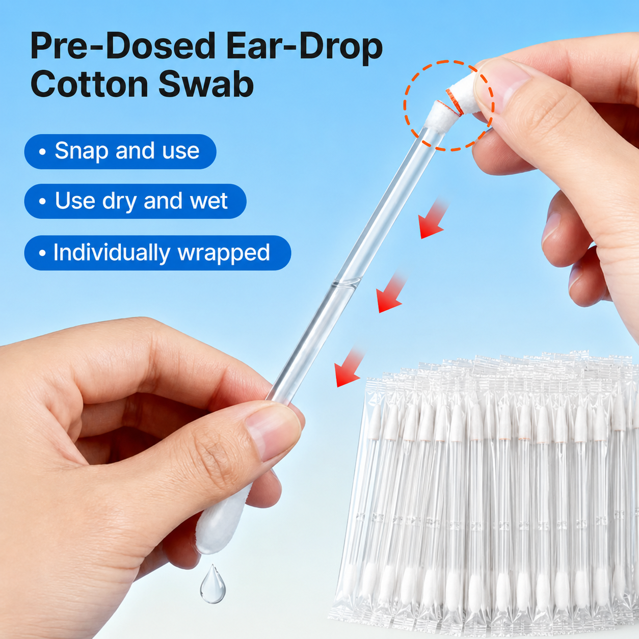 ✨Pet Ear Cleaning Swabs – 100 Pack, Gentle & Alcohol-Free for Dogs & Cats🐱