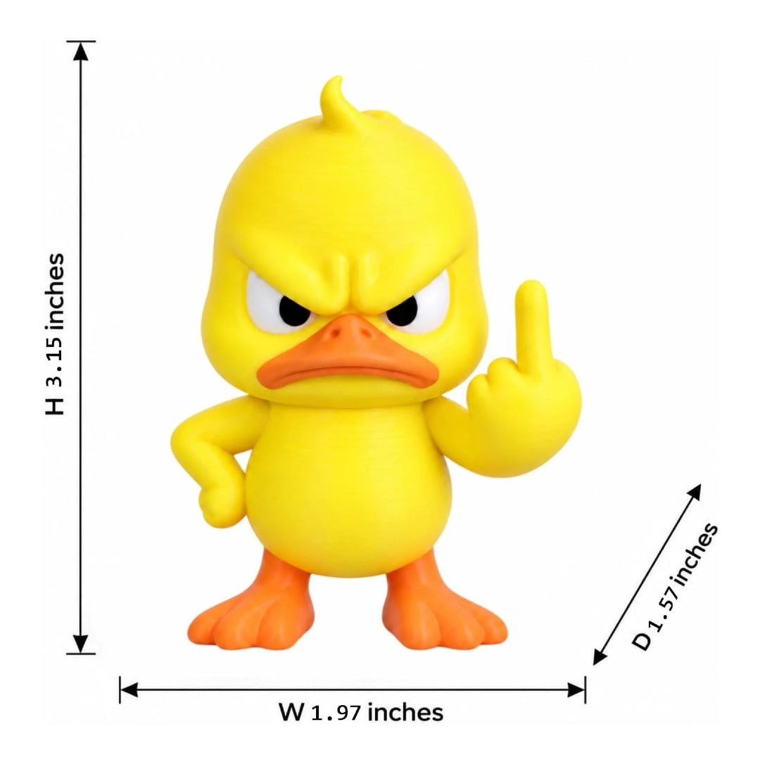 Funny Angry Duck Figurine