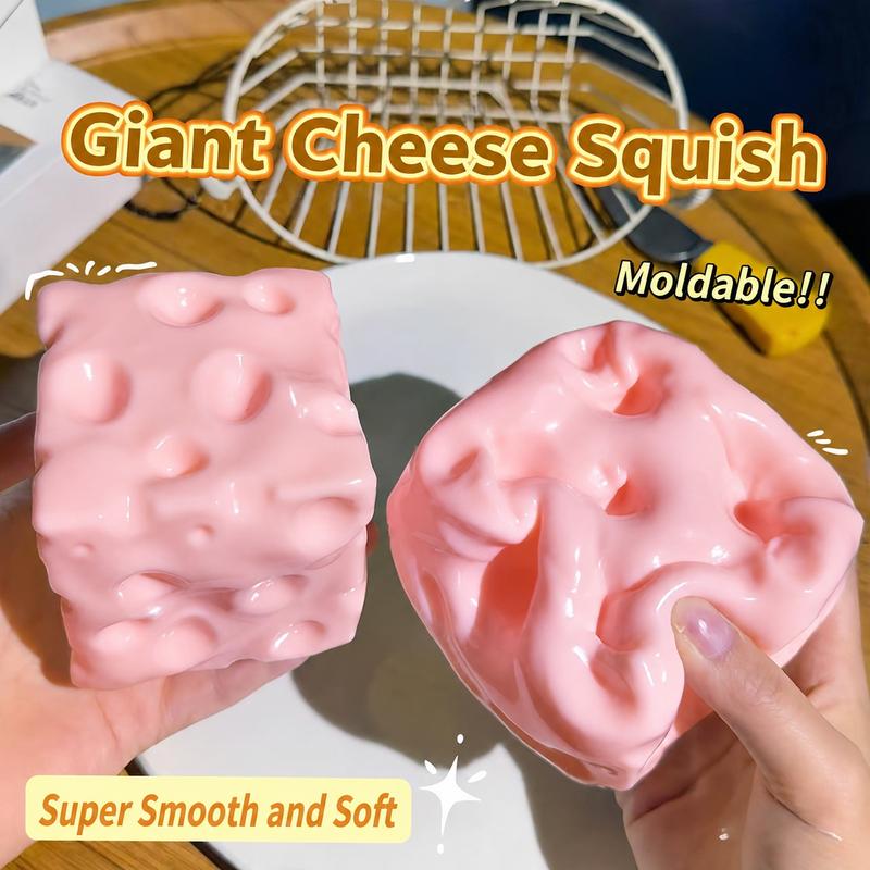 ✨Cheese Cube Squishy Toy - Yellow, Pink, Red & Green