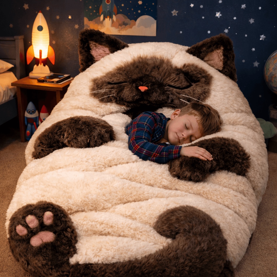 🔥Hot Sale 49% off🐱 Fluffy cat sleeping bag – Soft, Warm & Purrfectly Cozy😴💤