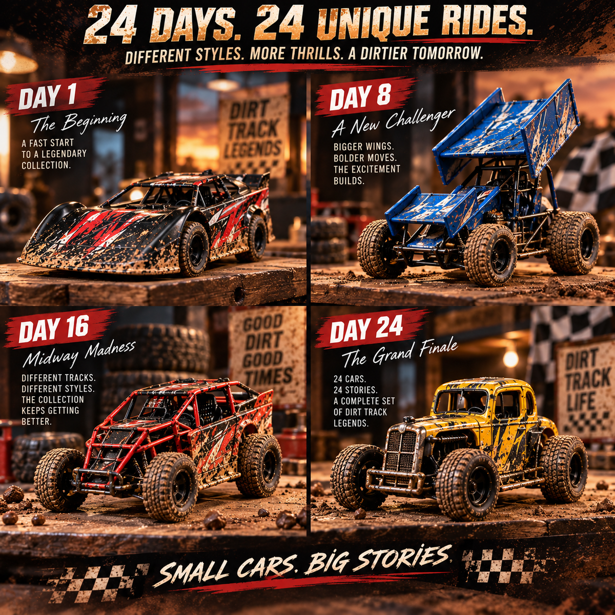 🏁 Born for the Dirt, Built for the Thrill! 🔥 2026 – 24 Days of Racing Passion & Collectible Rides