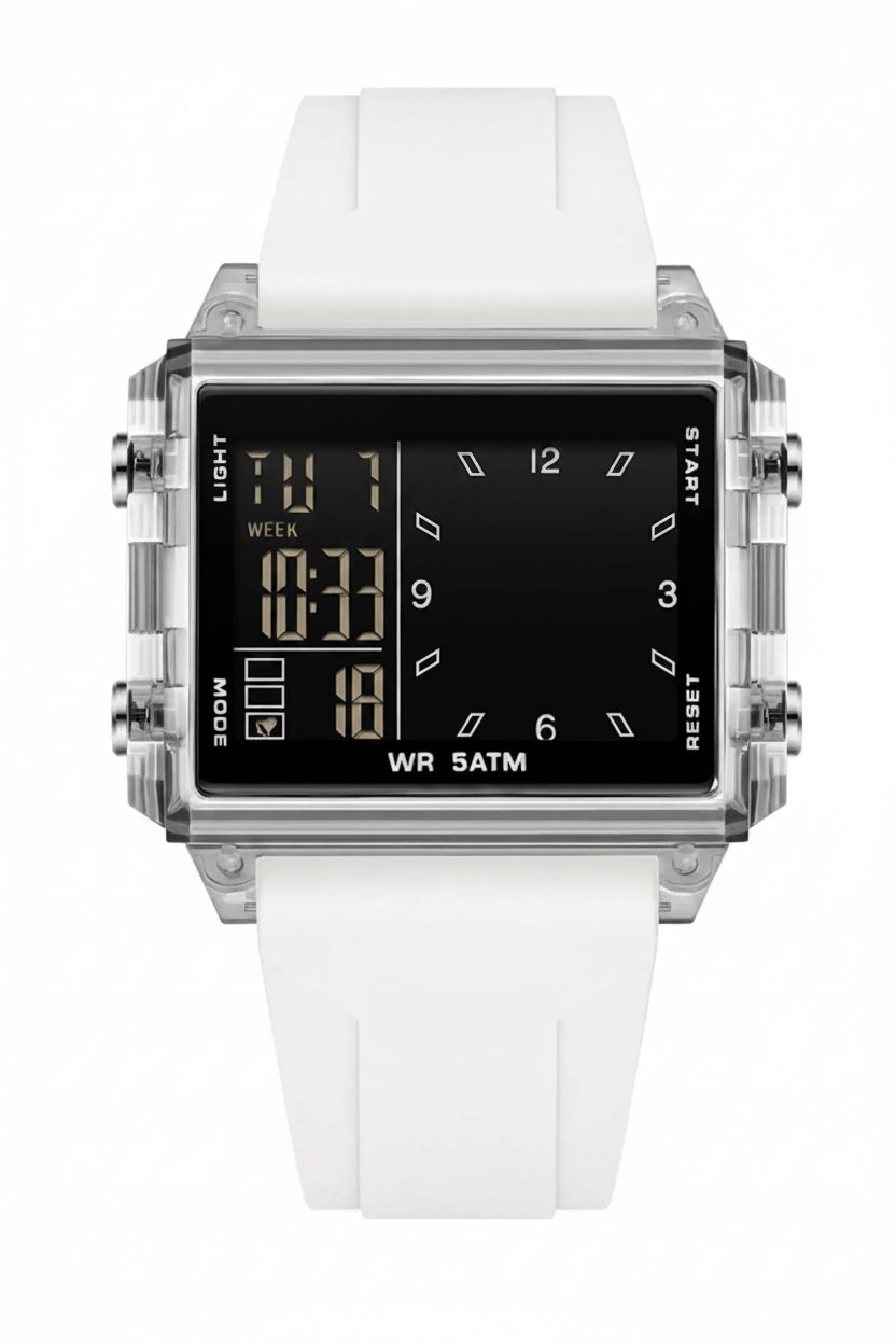 Analog-Digital Sport Watch – Waterproof, Luminous & Multi-Function