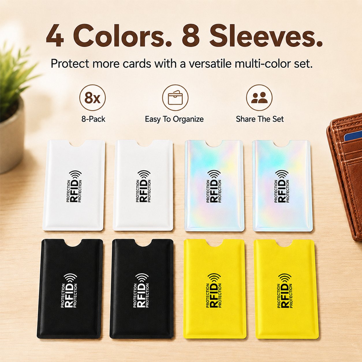 🔥 LAST DAY 49% OFF-🛡️ RFID Blocking Sleeves – Ultimate Protection for Credit & ID Cards Slim, Lightweight & Multi-Color Design
