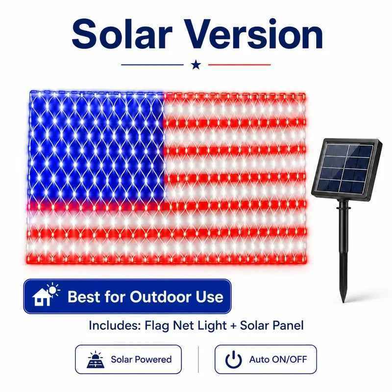 🤩July 4th 49% Off Sale💝250th Anniversary-Solar American Flag Lights Outdoor