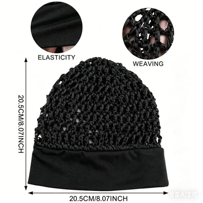 3-Piece Stretchy Wide-Edge Sleeping Cap Set, Soft Protection Bonnet for Nighttime Hair Care & Beauty
