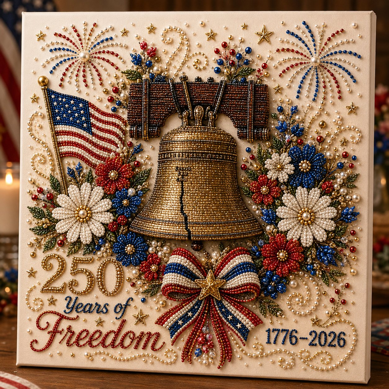 USA 250th Anniversary DIY Pearl Painting Kit ✨❤️‍🔥