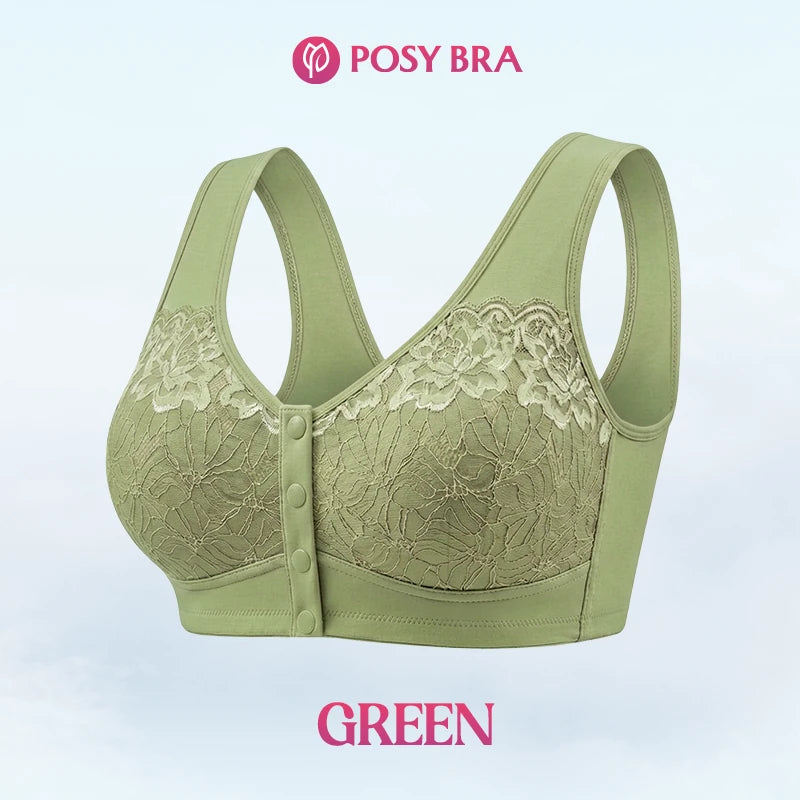 Posy Bra - Front Closure Breathable Cotton Lifting Bra for Seniors