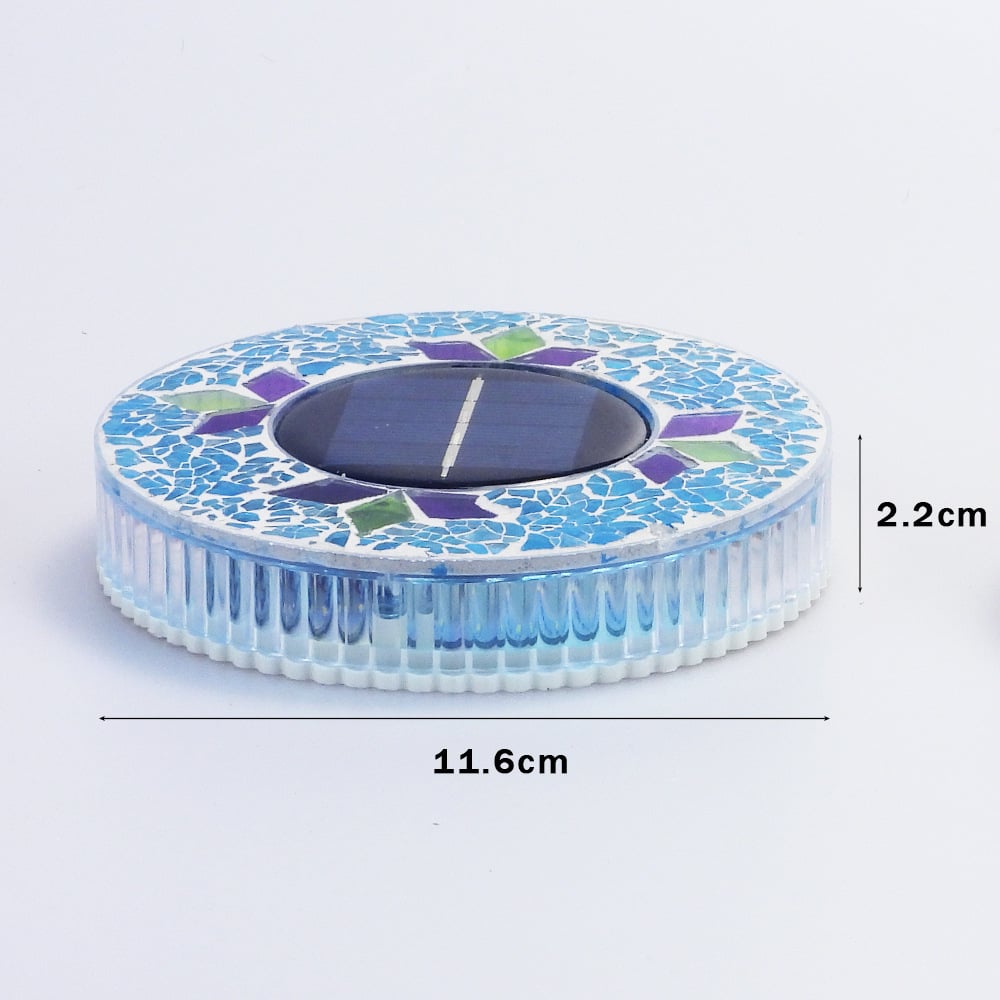 🚀Gift for Father's Day✨Solar Outdoor Mosaic Disc Lights (4-Pack)
