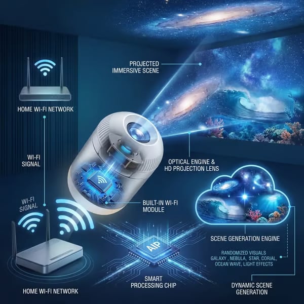 ⏰Last day Promotion 🔥-Night Light Projector - Smart Holographic Star Projector