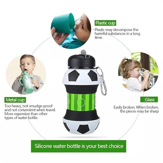 ⚽BPA-Free Football Foldable Cup, Perfect Summer Outdoor Must-Have✨