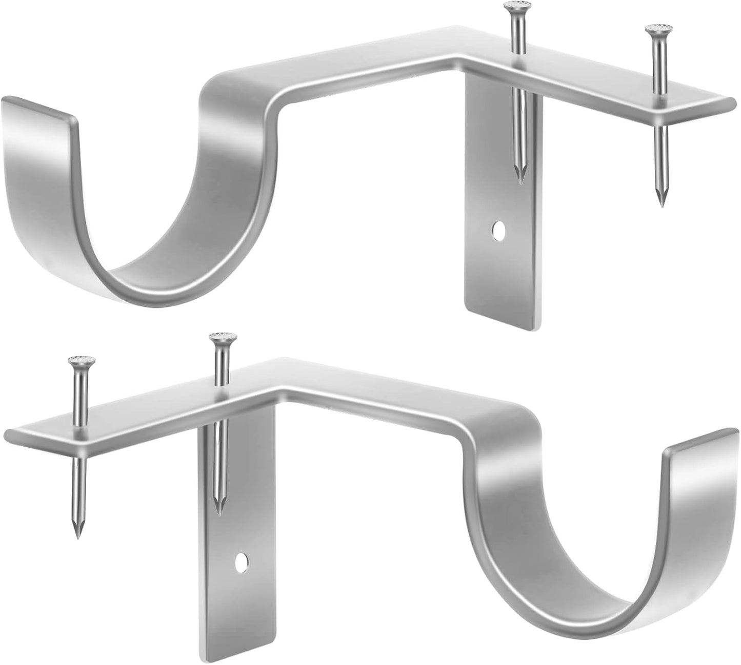🪟 No Drill Heavy Duty Curtain Rod Brackets, 2 Pack