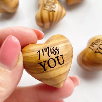 3D Wooden Heart “Pocket Hug” – Engraved Keepsake Gift