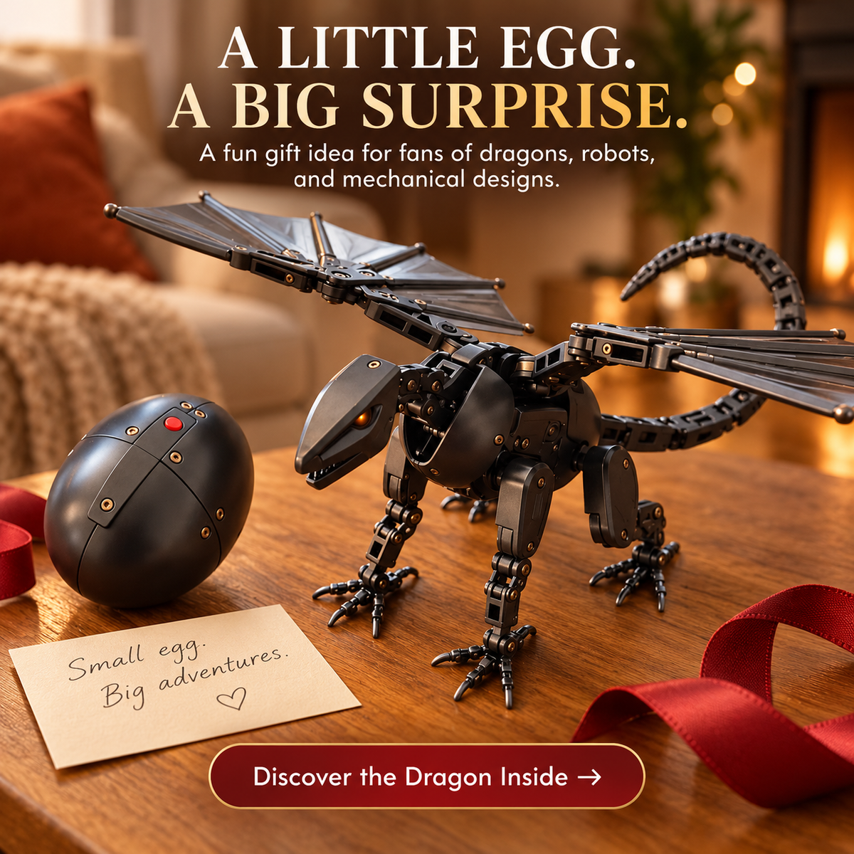 🥚🐉 DragonMorph – Egg to Dragon Transforming Mechanical Toy！！！