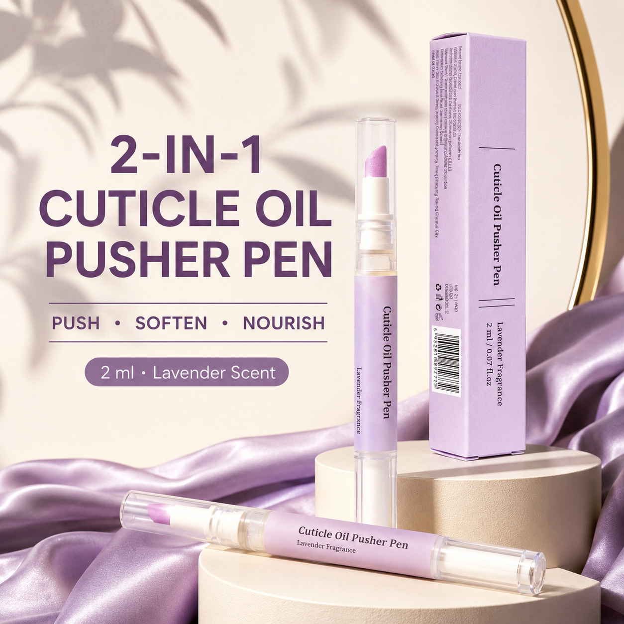 2-in-1 Cuticle Oil Pen — Precision Pusher + Nourishing Oil for Salon-Worthy Nails at Home