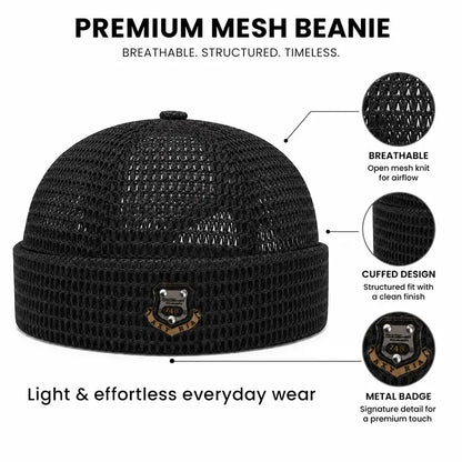 Men's 3-Pack Feather-Soft Blended Yarns Mesh Netting Beanies