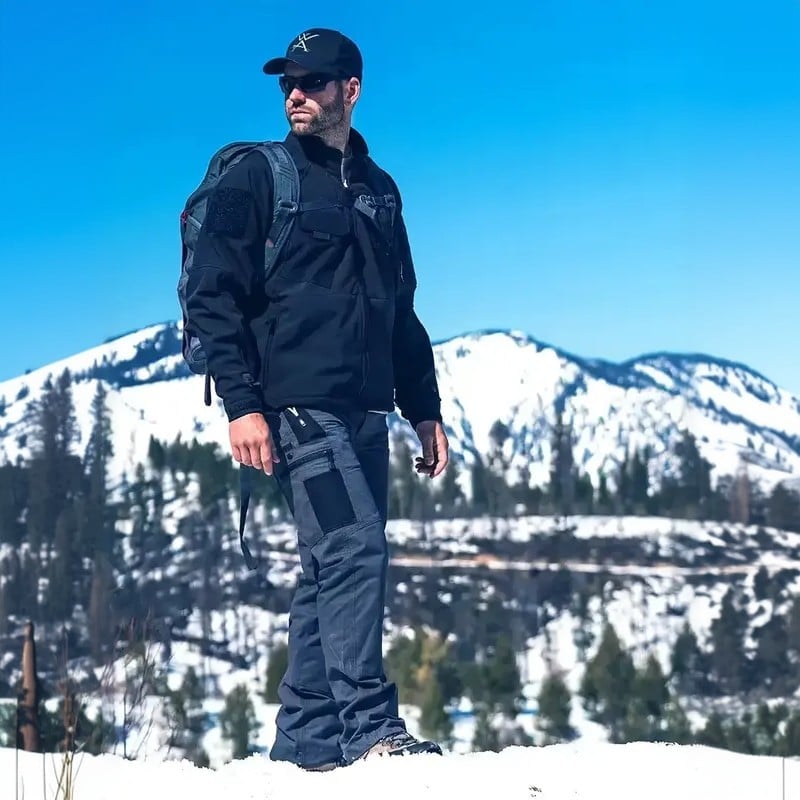 🔥Men's Waterproof Tactical Work Pants - Solid Color with Multi-Pockets for Outdoor Activities