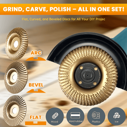 🎉Limited Edition $24.99, Only 100 Sets Left! 🛠️3PCS Wood Carving Disc Set