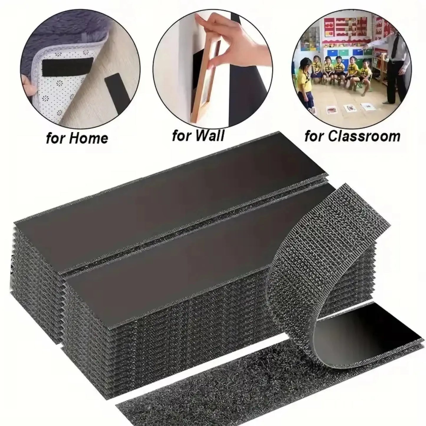 Waterproof Self Adhesive Heavy Duty Double Sided Hook and Loop Strips