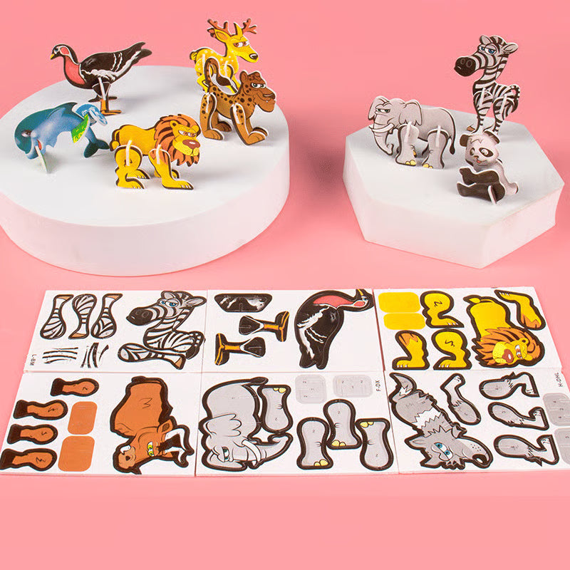 DIY 3D Creative Insect Paper Jigsaw Puzzle, Screen-Free Educational Paper Craft Model Toy For Kids