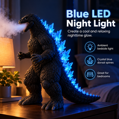 🌊💙 Kaiju Mist Diffuser Humidifier – Cool Mist, Blue LED Glow & Remote Control