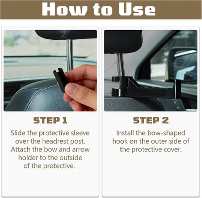 Universal Car Headrest Compound Bow Holder Hook