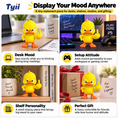 Funny Angry Duck Figurine