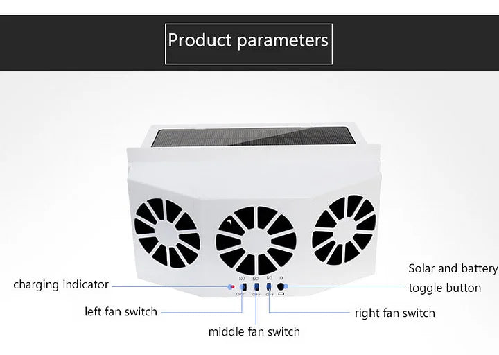 ✈️The New Solar Car Cooling Artifact [air circulation exhaust fan