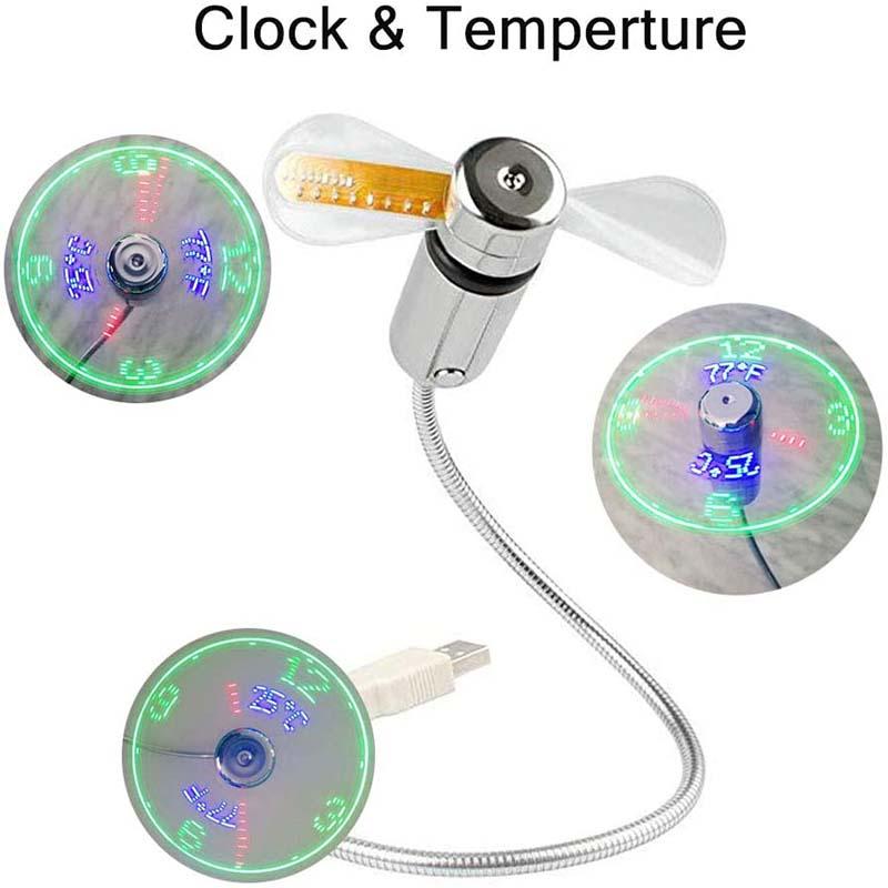 GlowBreeze - USB fan with LED clock display