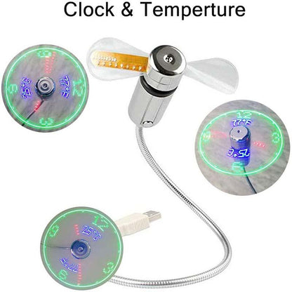 GlowBreeze - USB fan with LED clock display