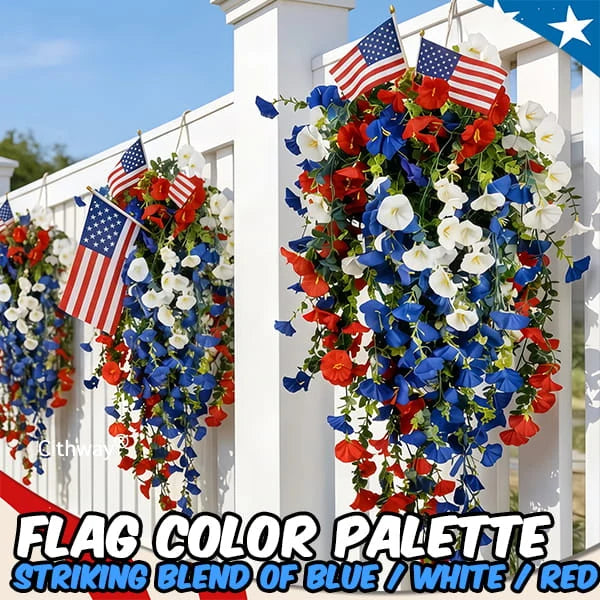 American Freedom Hanging Bloom Display