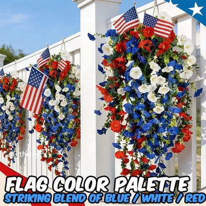 American Freedom Hanging Bloom Display