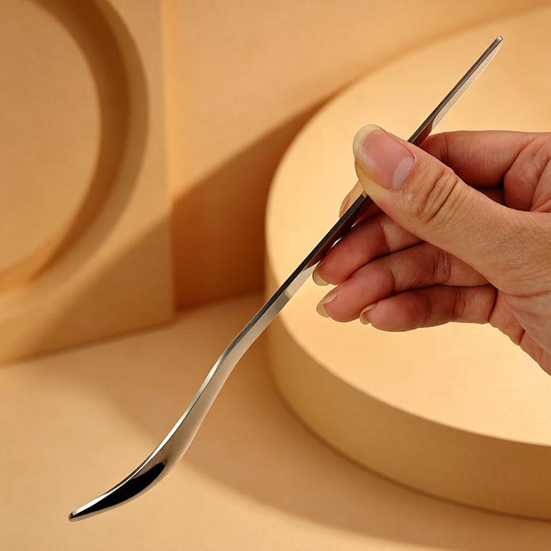 316L Stainless Steel Dessert Spade Spoon, Mirror Polished Thick Multi‑Purpose