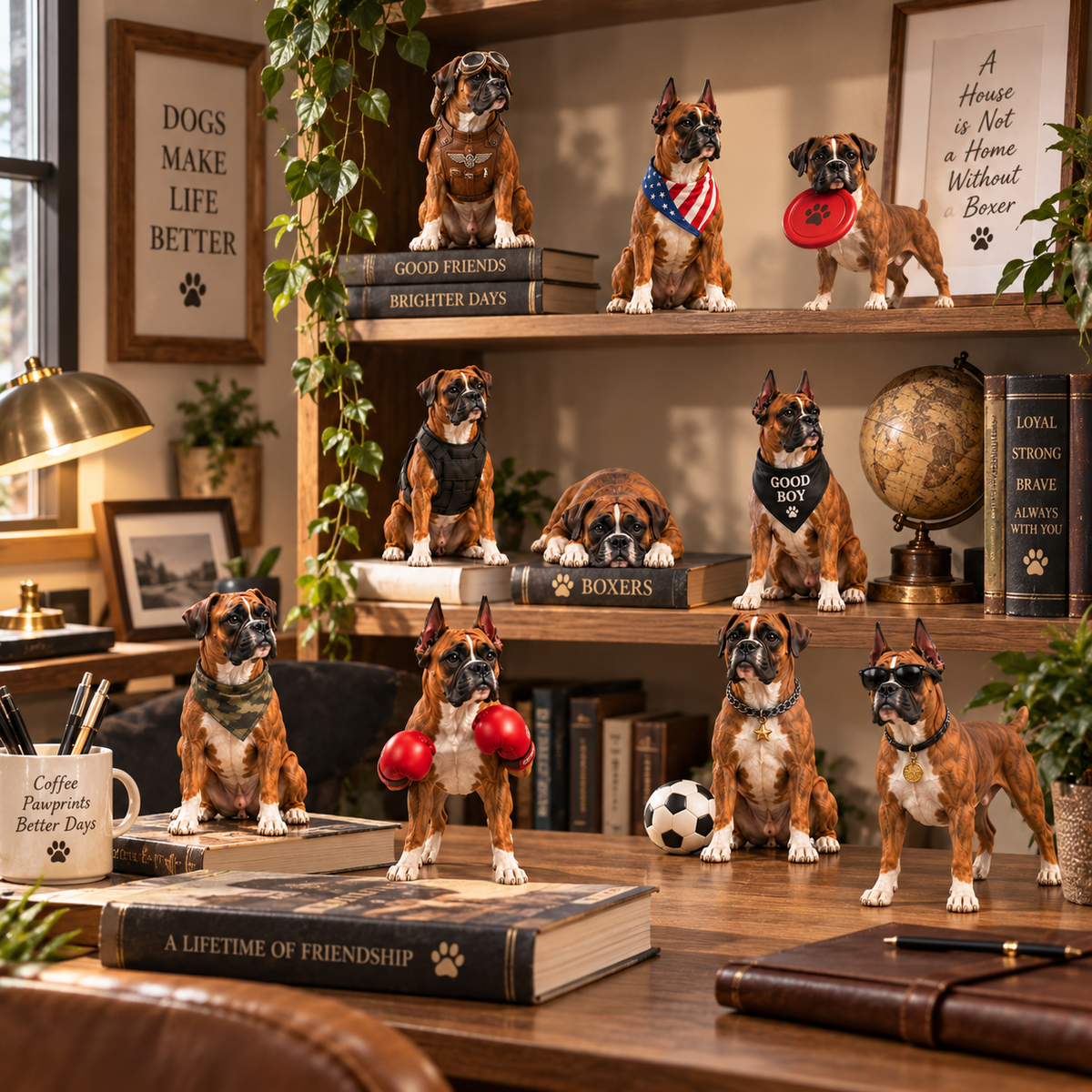 🔥Black Friday Deal 🐶24 Days of Boxer Companions — 24 Unique Boxer Dog Collectible Figures