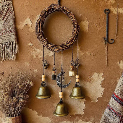 🔔🌙 Witch Bell & Blessing Bottle Charm – Protective Hanging Decor
